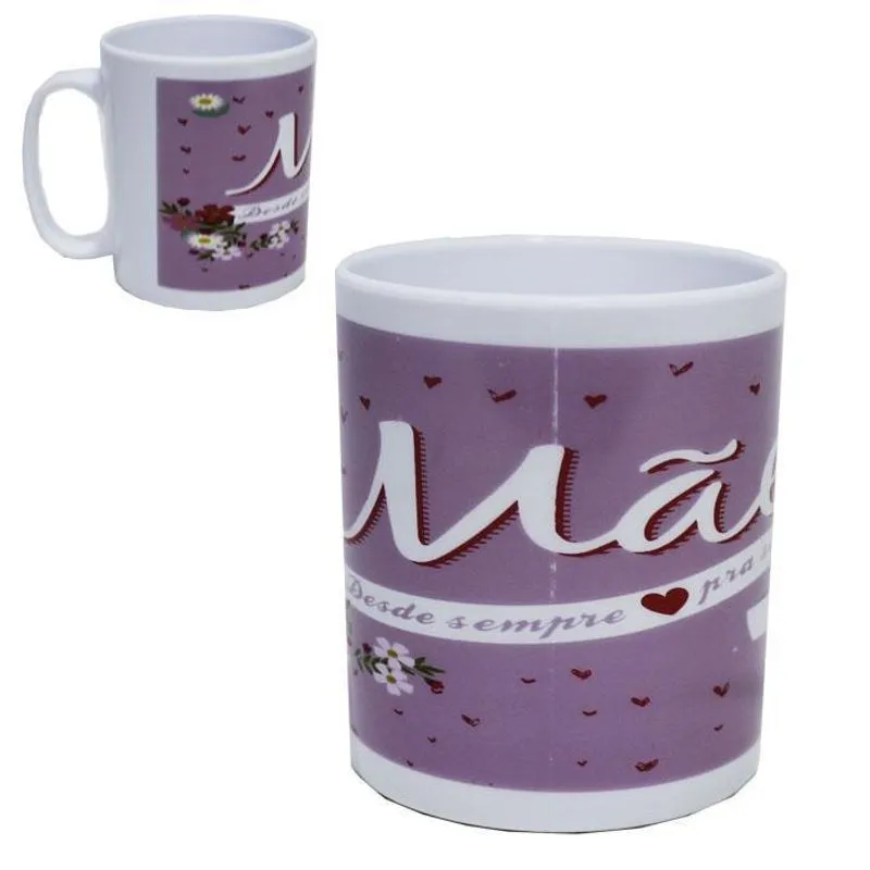 Caneca Plastica 350Ml Mãe- 137277
