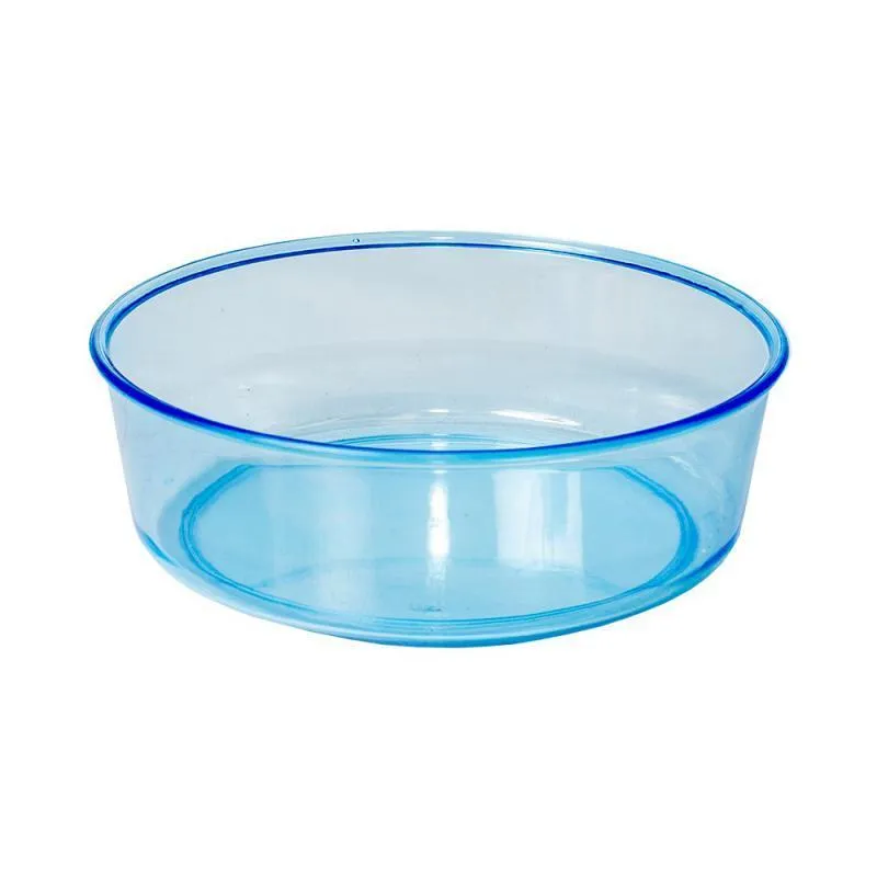 Tigela Redonda Azul Grande Com 12 Jel Plast