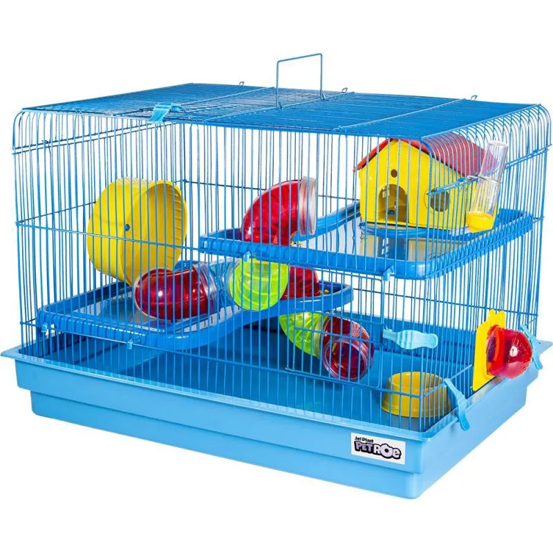 Gaiola Big Space para Hamster e Pequenos Roedores Extra Grande Completa Azul