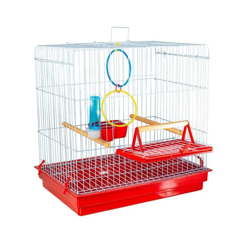 Gaiola Para Calopsita Vermelho Jel Plast