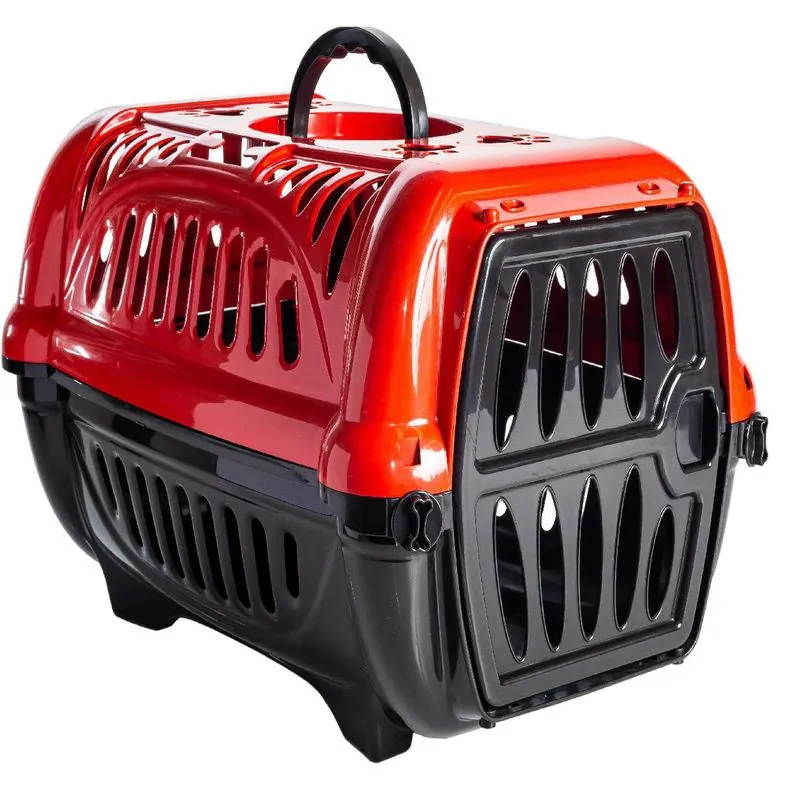 Caixa De Transporte Cães E Gatos N1 Jelpalst Vermelho