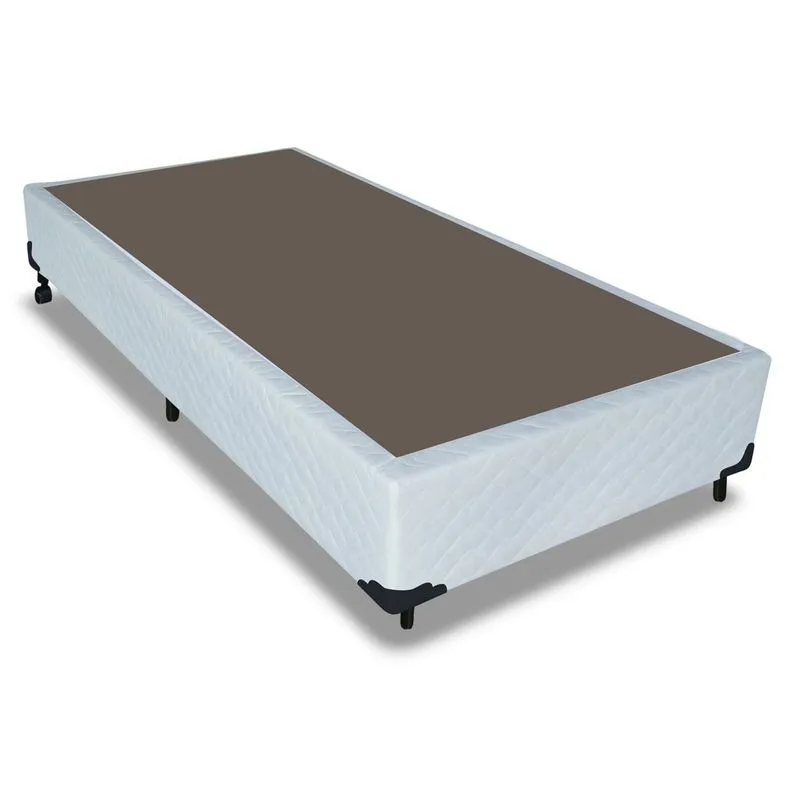 Cama Box Base Solteiro Universal Tecido White (88x188x26) - Probel