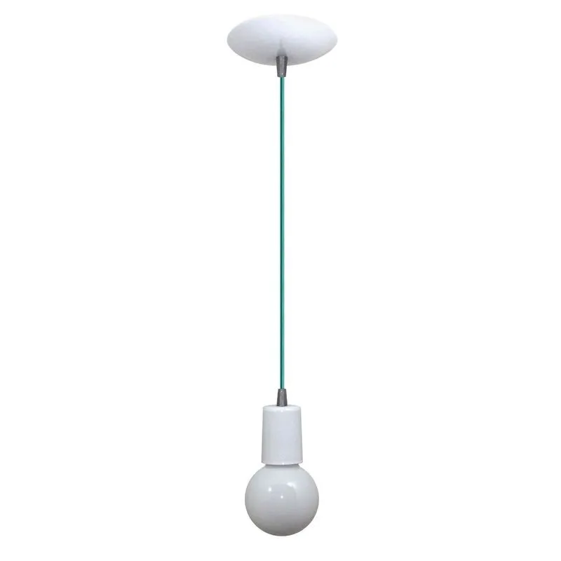 Pendente Cromalux Uno White 301107 Branco/Verde