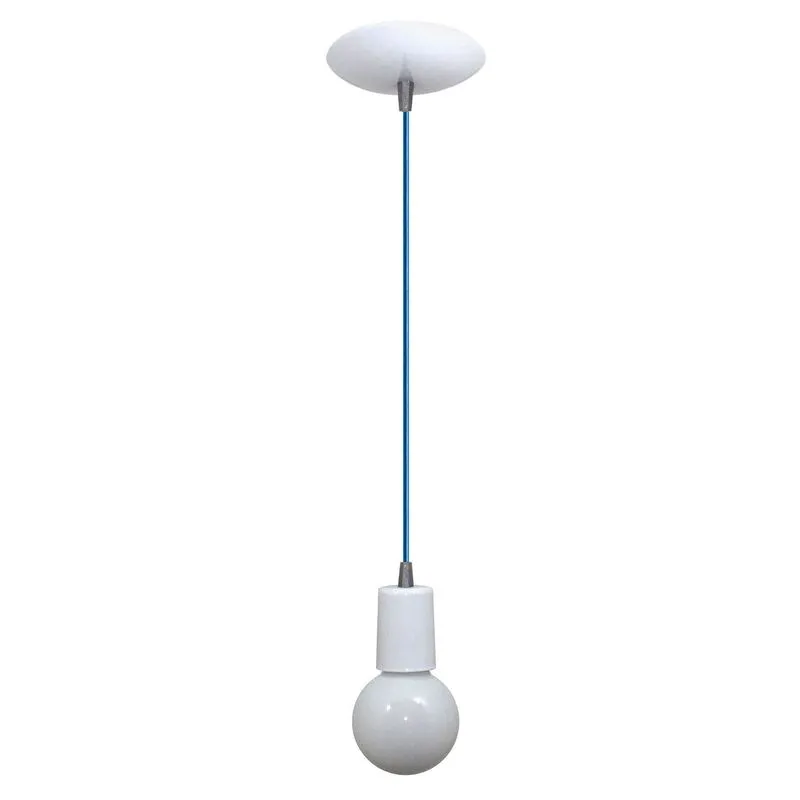 Pendente Cromalux Uno White 301108 Branco/Azul
