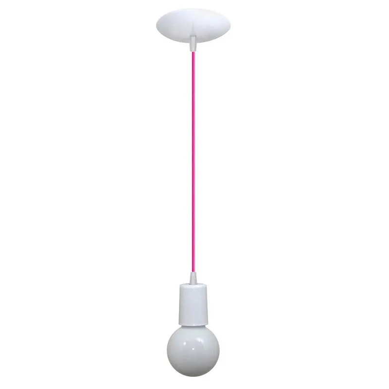 Pendente Cromalux Uno White 301110 Branco/Rosa