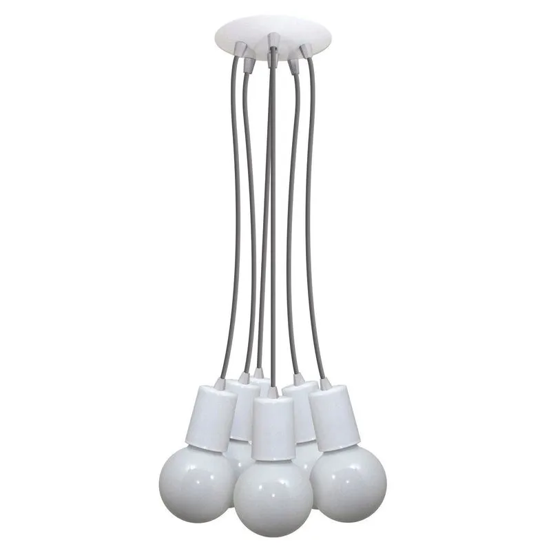 Pendente Cromalux Uno White Multi 301203 Branco/Cristal
