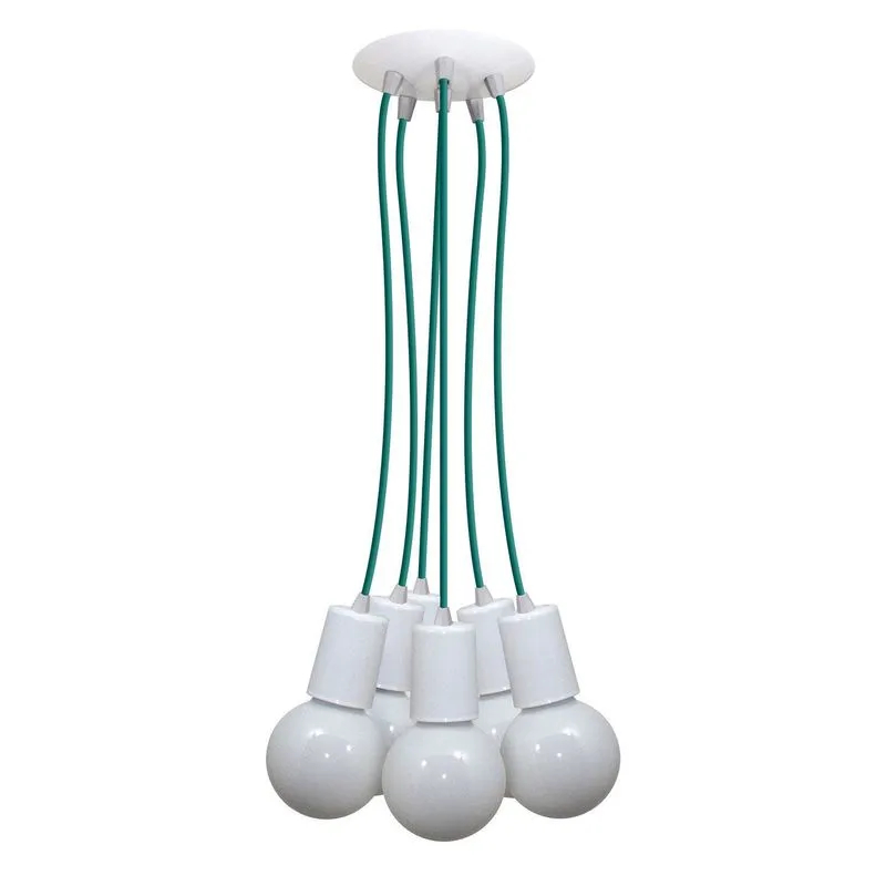 Pendente Cromalux Uno White Multi 301207 Branco/Verde