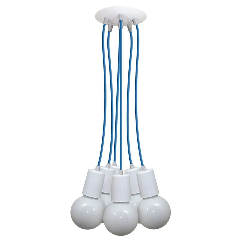 Pendente Cromalux Uno White Multi 301208 Branco/Azul