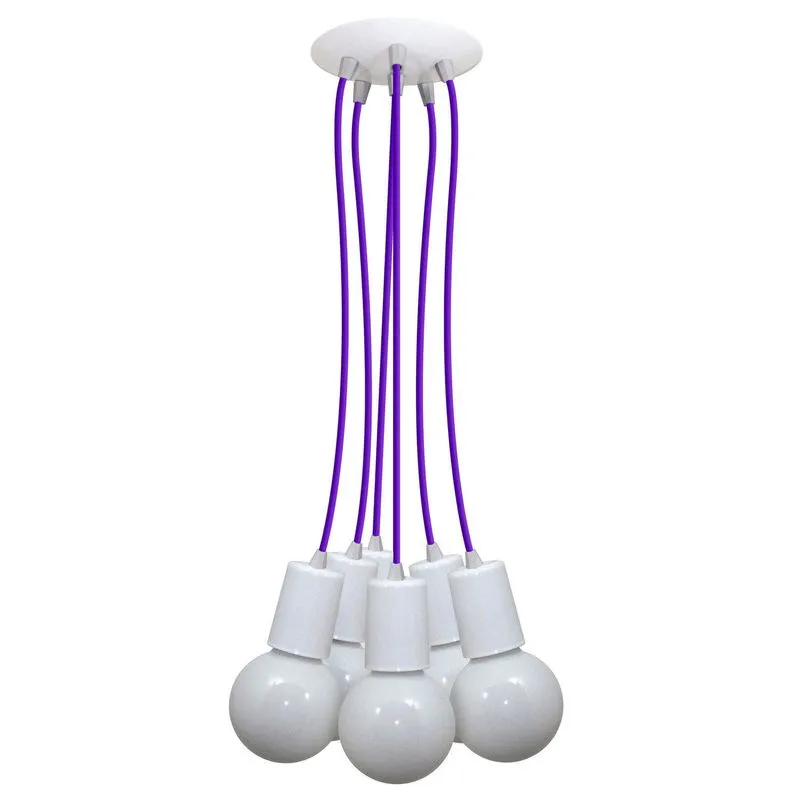Pendente Cromalux Uno White Multi 301209 Branco/Roxo