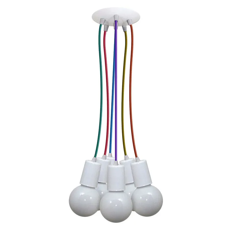 Pendente Cromalux Uno White Multi 301211 Branco/Colorido
