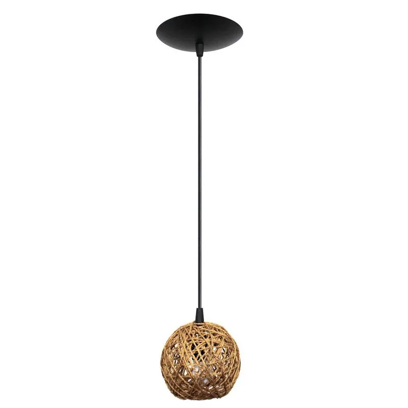Pendente Hand Made P Cromalux Cru/Preto
