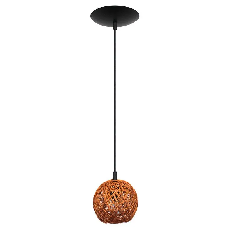 Pendente Hand Made P Cromalux Laranja/Preto