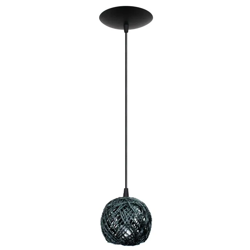 Pendente Hand Made P Cromalux Petróleo/Preto