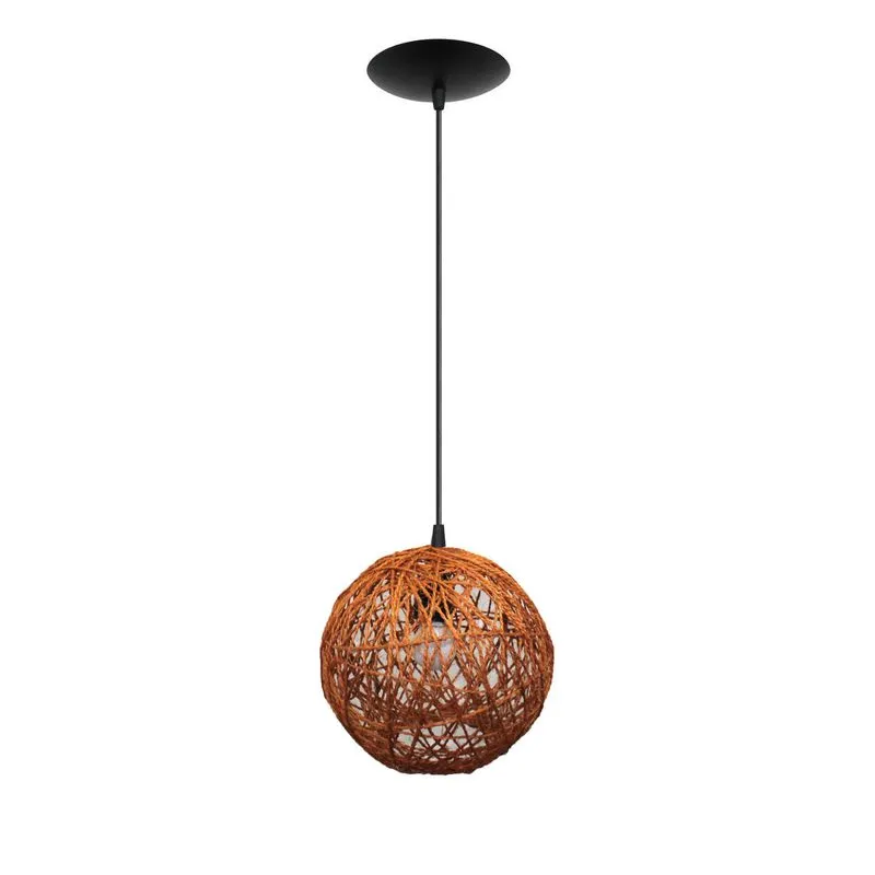 Pendente Hand Made M Cromalux Laranja/Preto