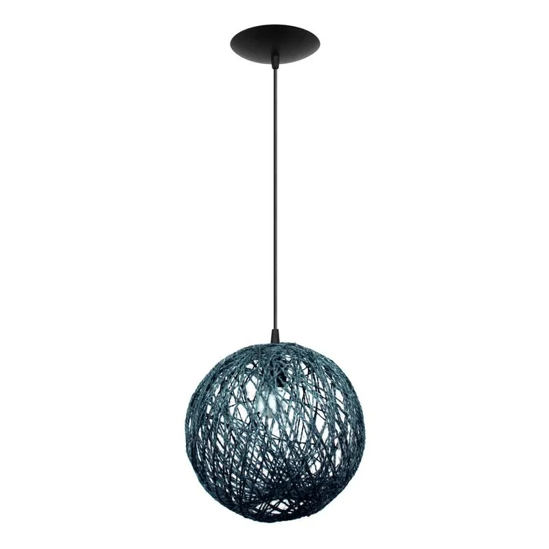 Pendente Hand Made G Cromalux Petróleo/Preto
