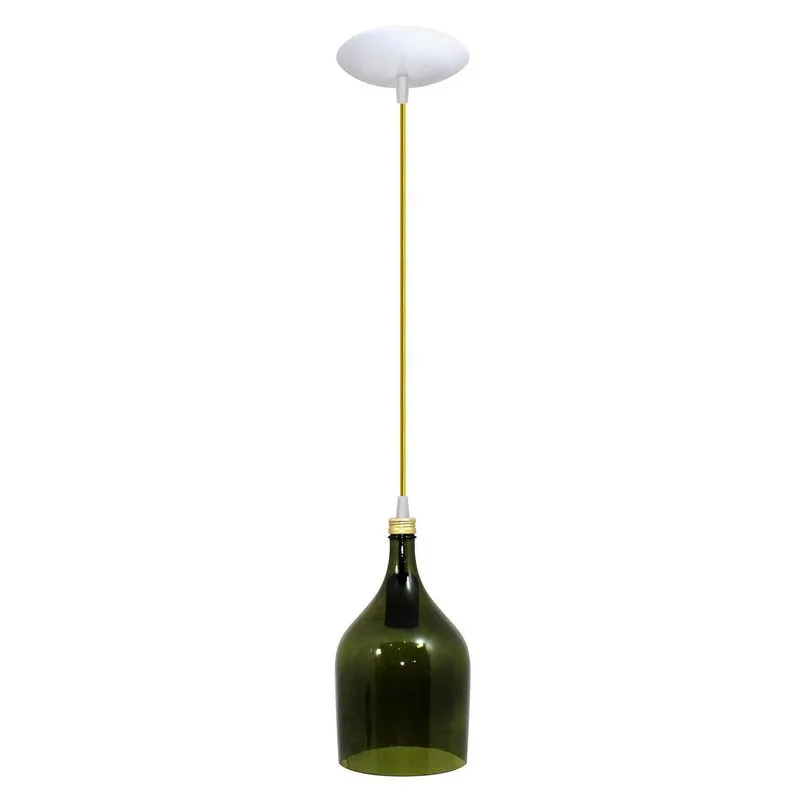 Pendente Cromalux Bottle 301614 Verde/Amarelo