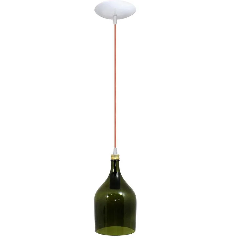 Pendente Cromalux Bottle 301615 Verde/Laranja