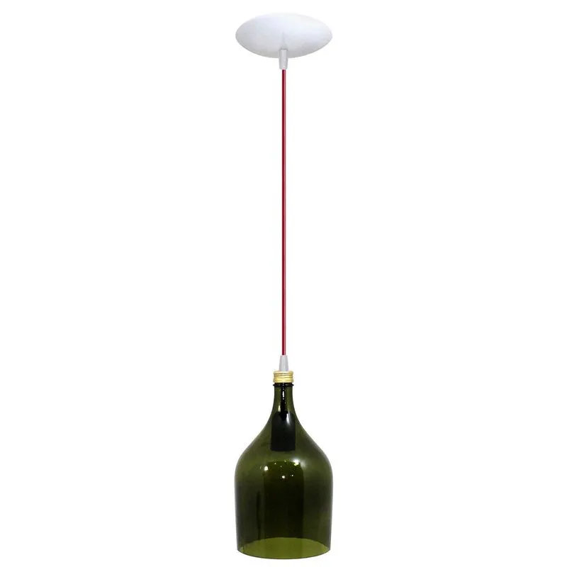 Pendente Cromalux Bottle 301616 Verde/Vermelho