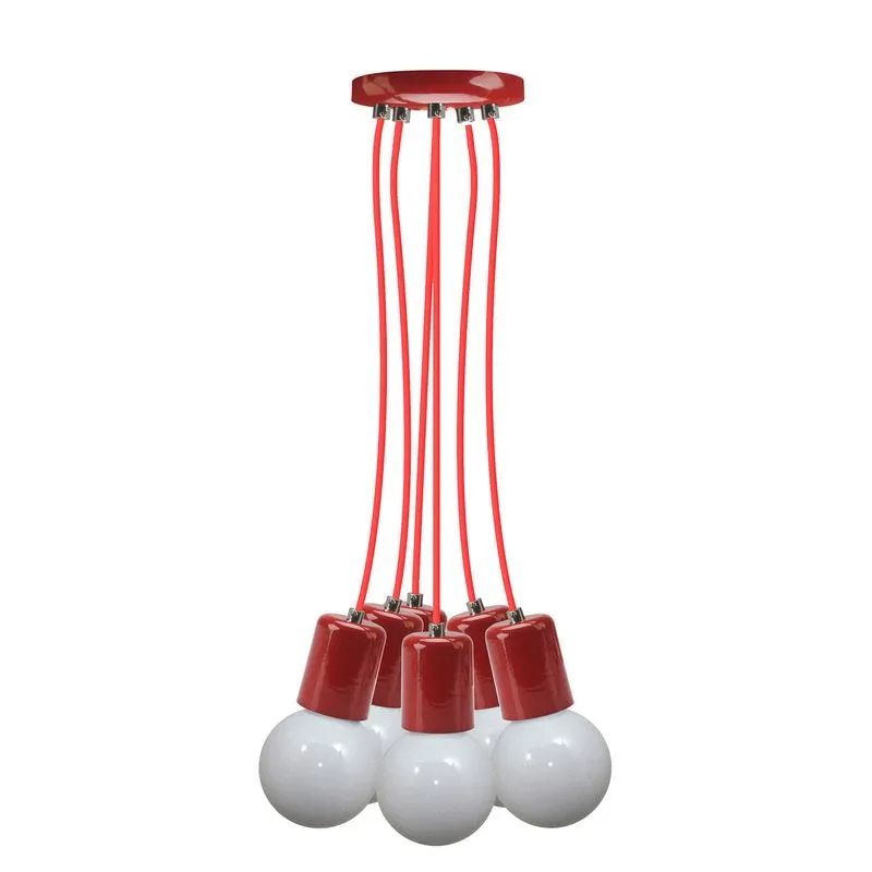 Pendente Uno Colors Multi Cromalux Vermelho