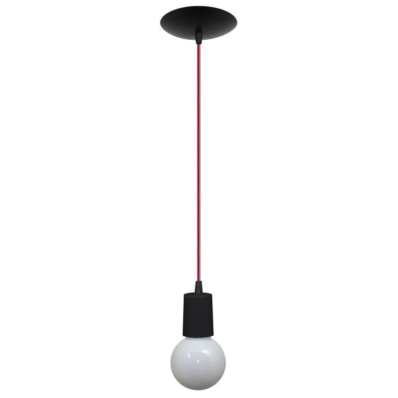 Pendente Cromalux Uno Black 301116 Preto/Vermelho