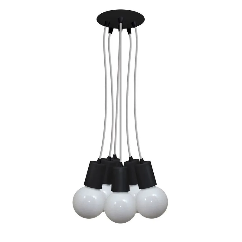 Pendente Cromalux Uno Black Multi 301212 Preto/Branco