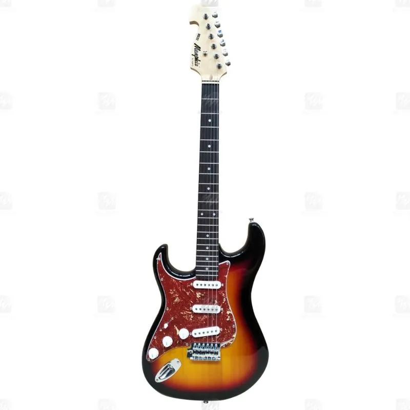 Guitarra Canhoto Strato Memphis Mg-32 Sunburst Escudo Tortoise 3 Captadores Single Coil - Memphis