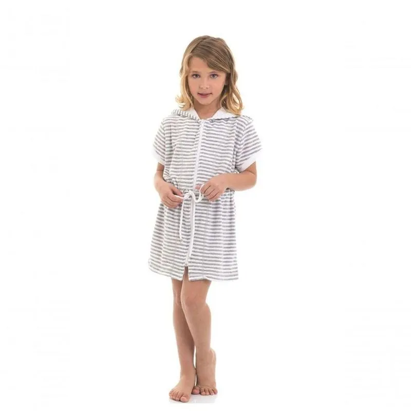 Roupão Infantil Menina Branco Mescla - 10