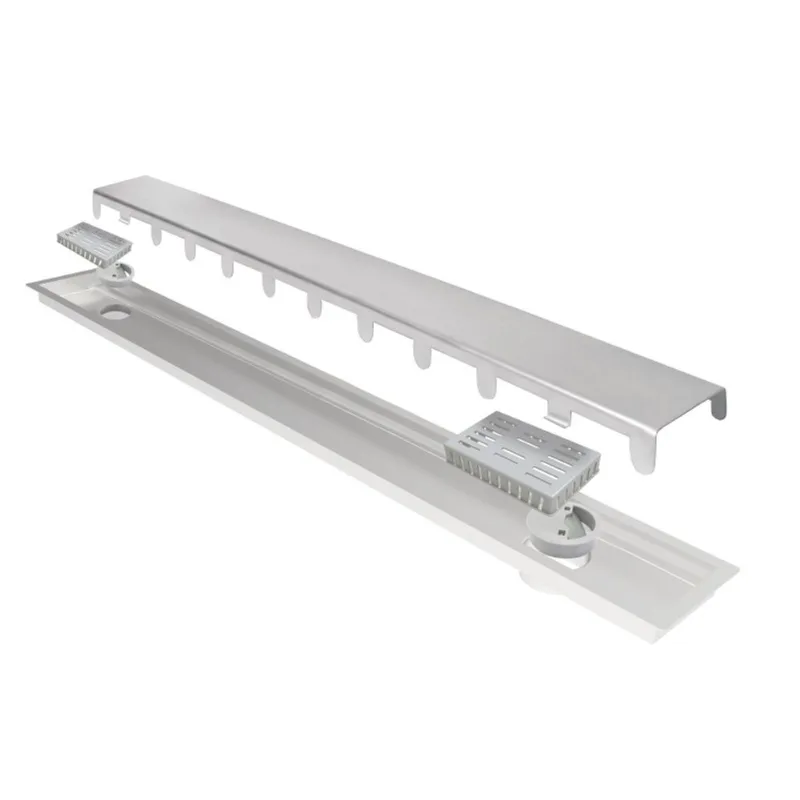 Ralo Linear Elleve Multimaster Tampa Inox 130cm 2 Saídas Linear