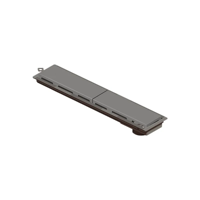 Ralo Linear Novii Sifonado 4221 50cm Saída na Extremidade com Tampa Cinza