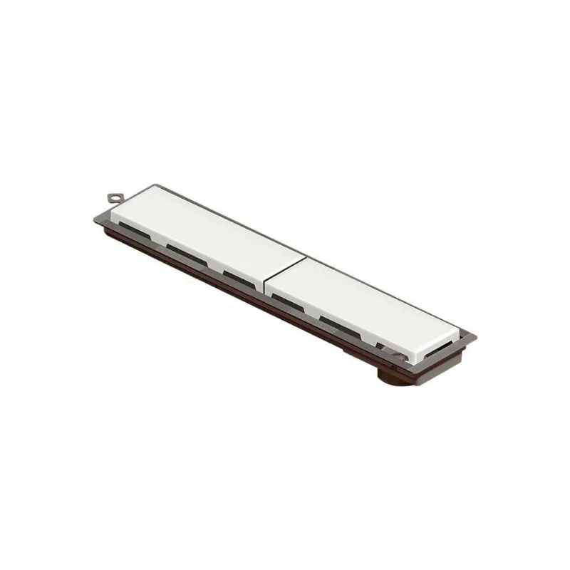 Ralo Linear Novii Sifonado 4224 50cm Saída Na Extremidade Com Tampa Branca 4224