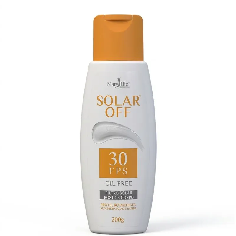 FILTRO SOLAR OFF 30 FPS 200G ROSTO E CORPO MARY LIFE