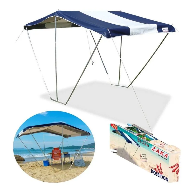 Tenda Gazebo Poseidon Praia Camping Jardim 3,3m x 2,3m - Zaka