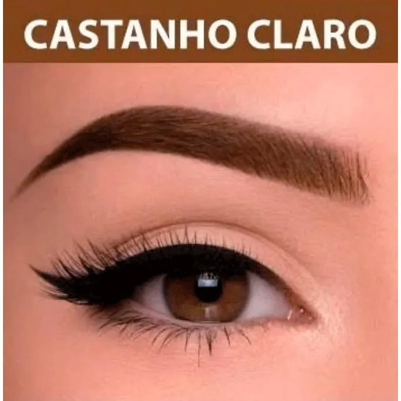 Kit 4 Henna Castanho Claro Sobrancelha Facial Face Beautiful