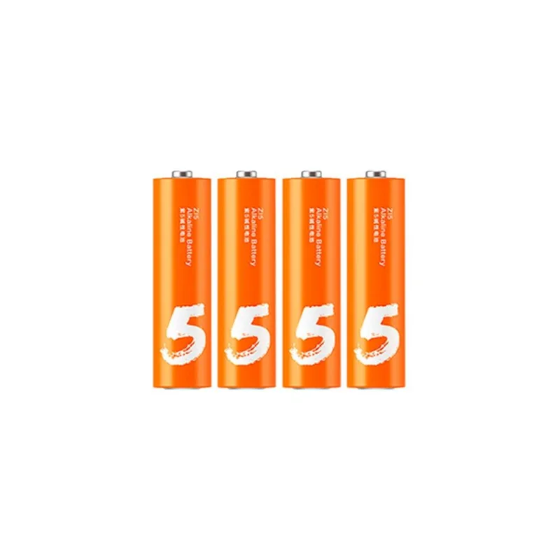 Pilha Alcalina Aa Zi5 Xiaomi Com 4 Unidades, Laranja