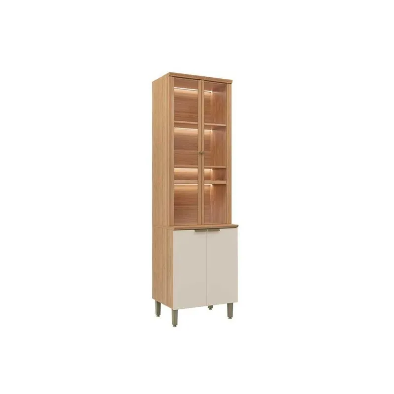 Paneleiro Cozinha Selene 4 Portas C/ LED E Adega 65cm Off Linea