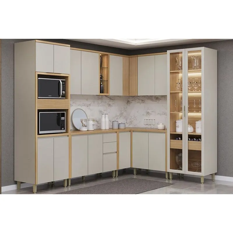Cozinha Modulada 8 Peças 18 Portas Allure CZ660 Gris Linea