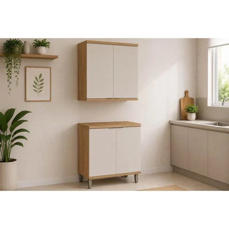Cozinha Modulada 2 Peças 4 Portas Bless Cz703 Off Linea