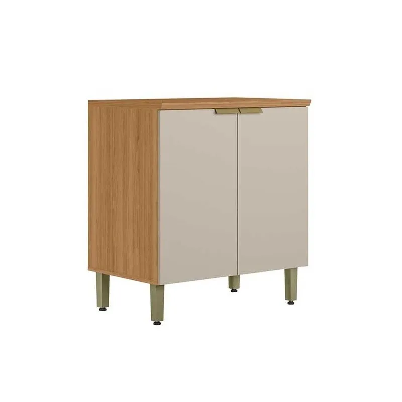 Módulo Cozinha Linea Selene Selene C/2 Portas 80cm Jequitiba/off White Fosco Linea Brasil