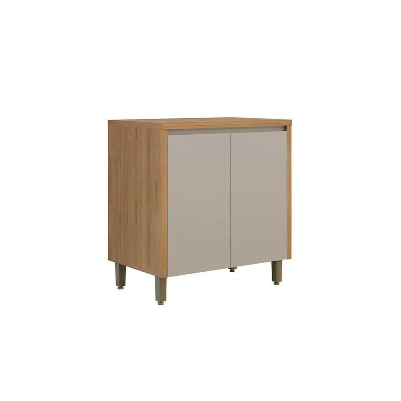 Módulo Cozinha Linea Allure Allure C/2 Portas 80cm Jequitiba/gris Linea Brasil