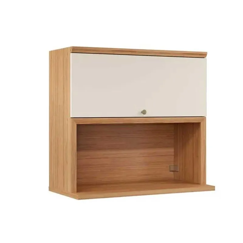 Módulo Cozinha Linea Selene Selene C/1 Porta C/nicho Microondas 80cm Jequitiba/off White Fosco Linea Brasil