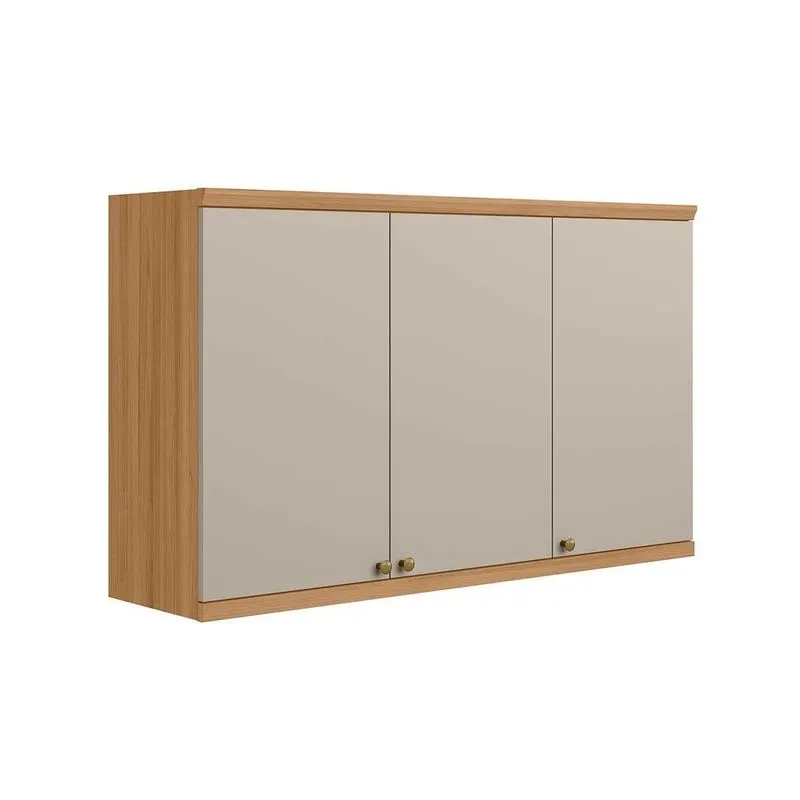 Módulo Cozinha Linea Selene Selene C/3 Portas 120cm Jequitiba/off White Fosco Linea Brasil