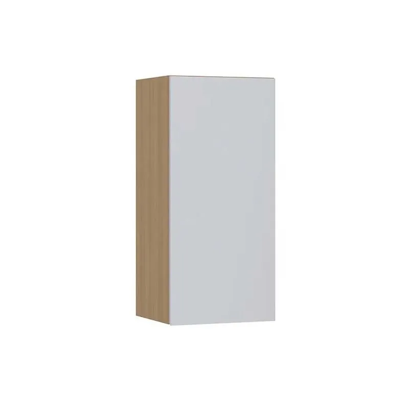 Armário Aéreo Cozinha Modulado Allure c/ 1 porta 40cm Jequitiba/Gris Fosco - Linea Brasil