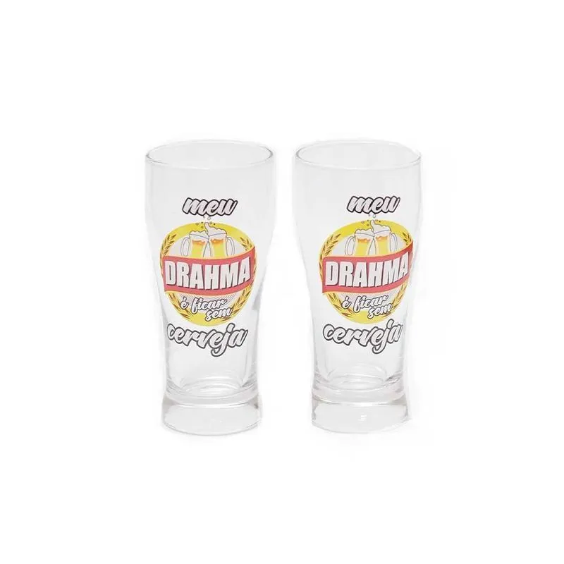 Jogo 2 Copos 200ml Decorados + Abridor Betelud