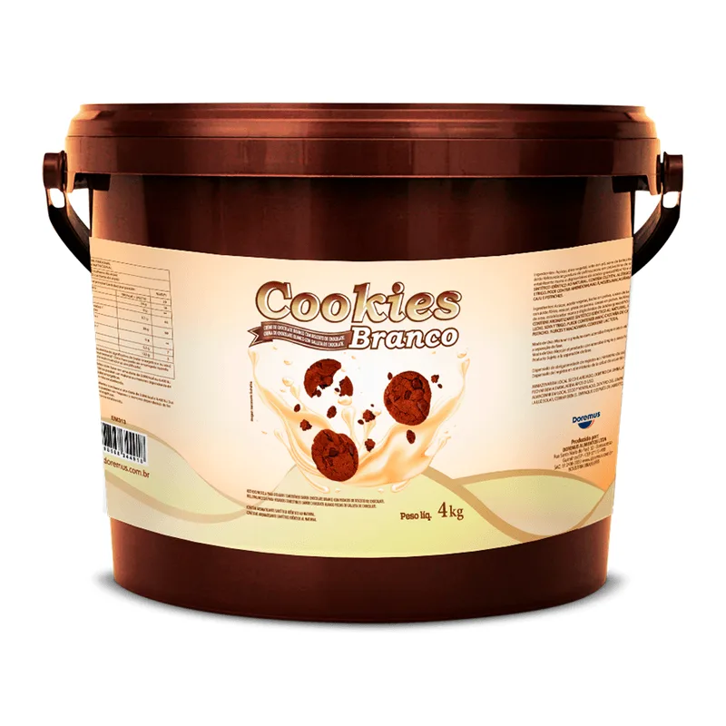 Recheio Cookies Branco 4kg 4897 DOREMUS RECHEIO DE COOKIES BRANCO 4KG 4897 DOREMUS
