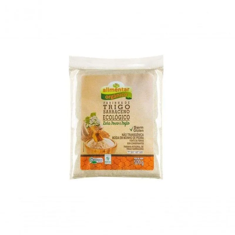 Farinha De Trigo Sarraceno Orgânica Moída Na Pedra Alimentar 500 G