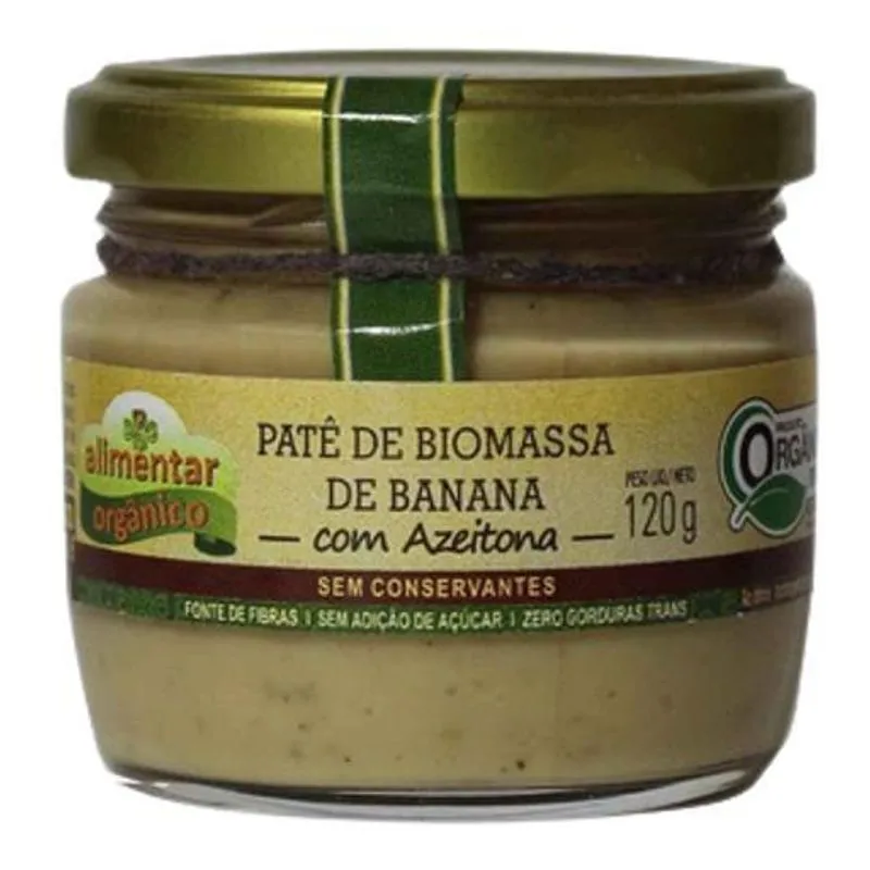 Pasta De Biomassa Com Azeitonas Orgânica Alimentar 120g