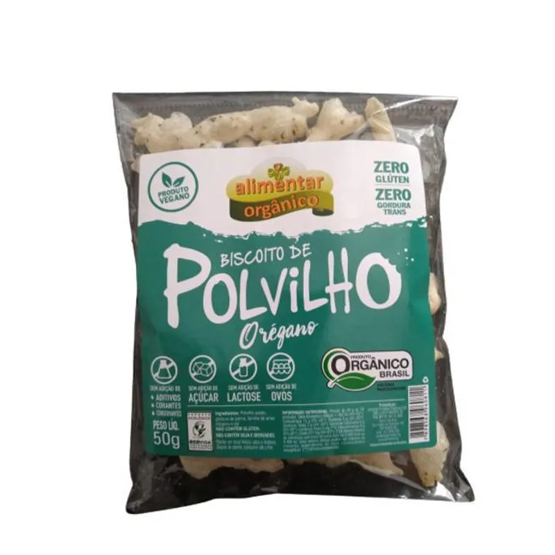 Biscoito De Polvilho Com Orégano Orgânico Alimentar 50g
