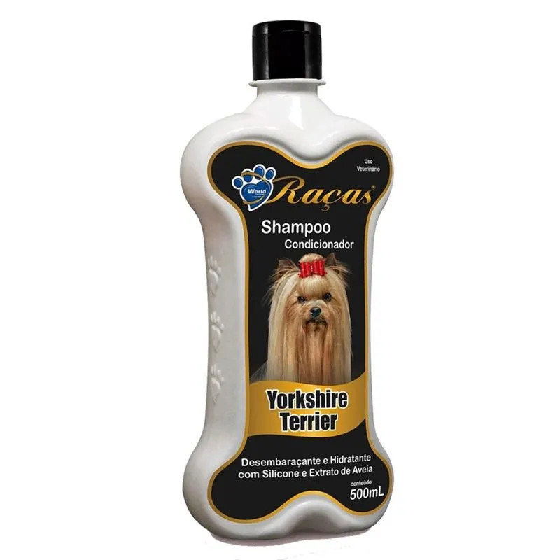 Shampoo condicionador 2 em 1 World Raças Yorkshire Terrier 500 ml
