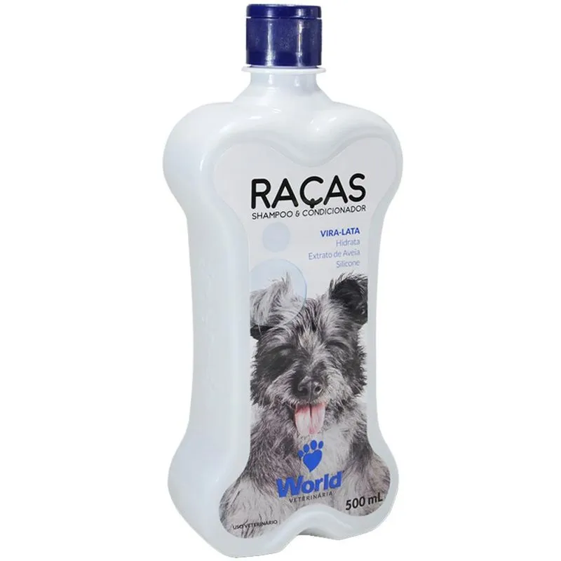Shampoo E Condicionador World Veterinária Raças Vira Lata - 500 Ml