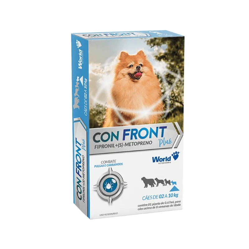 Confront Plus Para Cães Até 10kg World 1 Pipeta 0,67ml